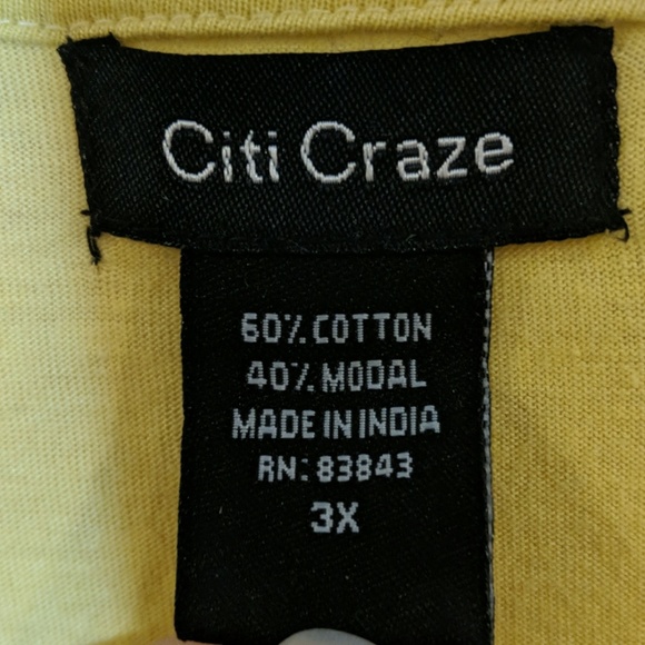 Yellow Ruffled Blouse 3X - Picture 2 of 3